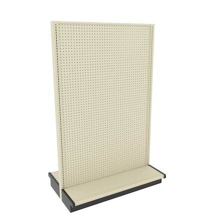 Lozier Gondola Island Display Starter, Platinum Off-White, 48W x 78H x 13D P413V-ST